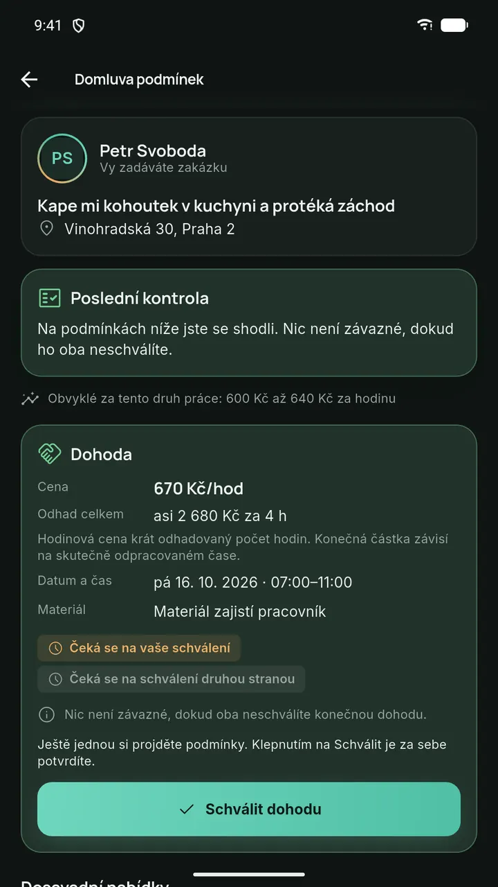 Cenu domluví za vás