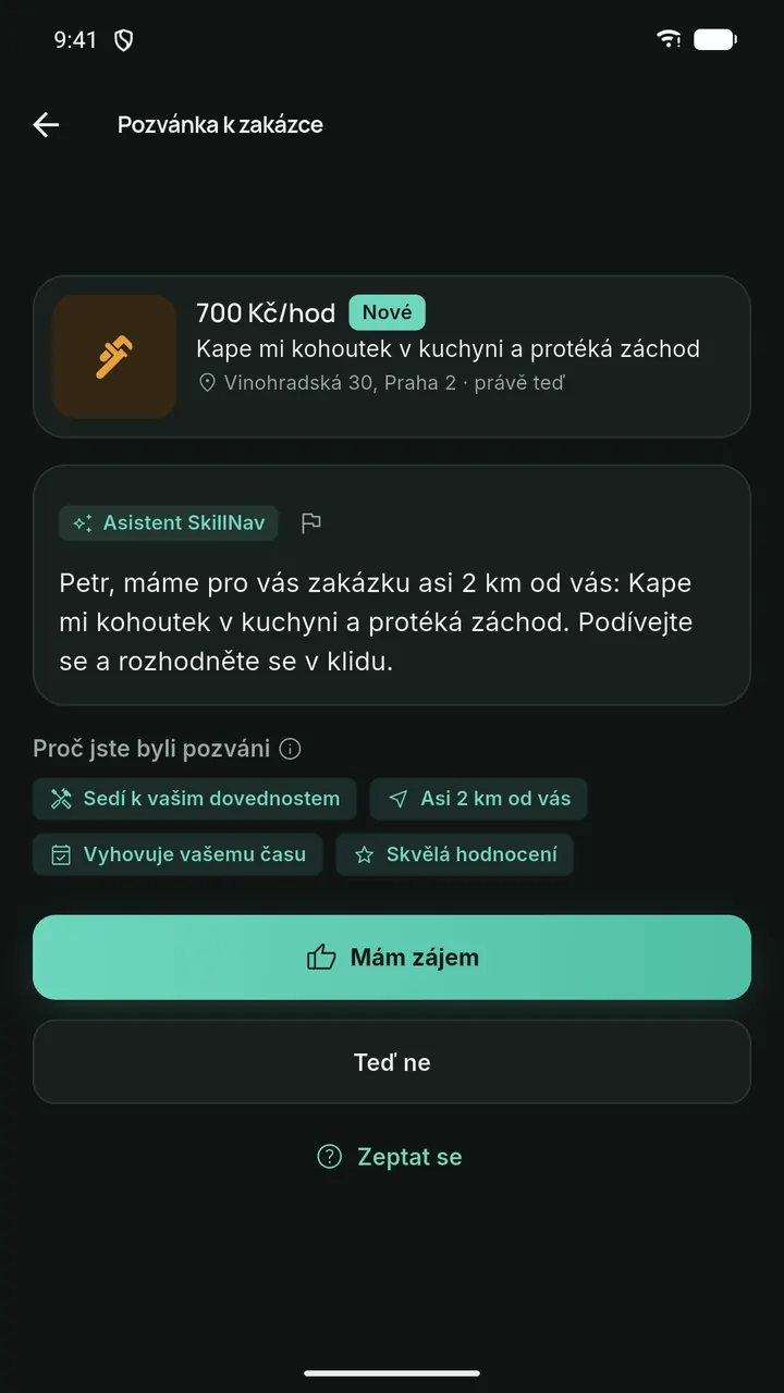 Práce, která za vámi přijde sama