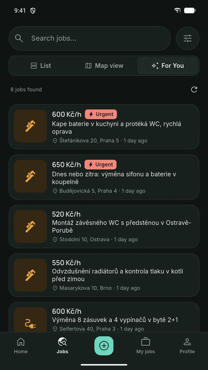 Заказы, подобранные для вас